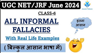All Types of Informal Fallacies with Real Life Examples ll Target JRF June 2024 Exam l PAPER-1