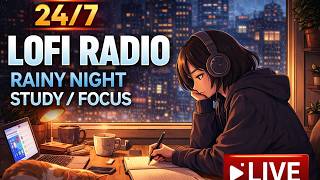 LIVE 24/7 🌙 Rainy Night Lofi for Deep Focus – Study, Relax & Heal screenshot 5