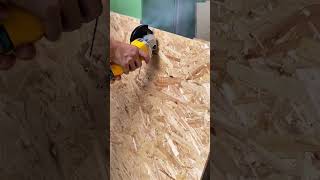 Cutting oriented strand board (OSB) with angle grinder
