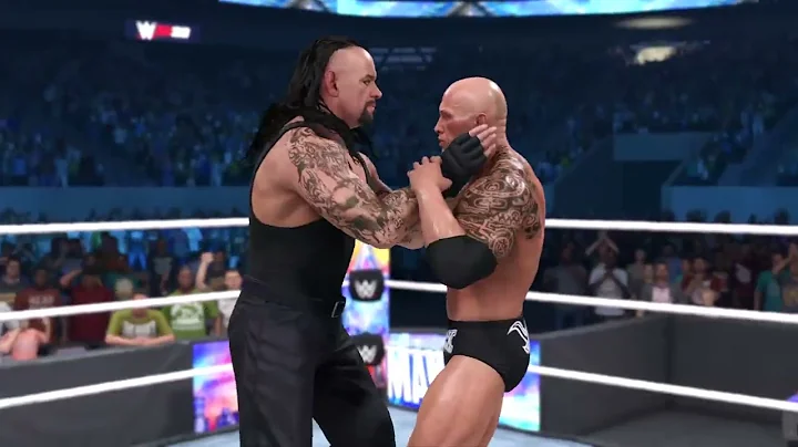 The Undertaker delivers an epic Chokeslam to The Rock in Wrestlemania XL