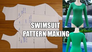 Drafting Leotard Swimsuit Pattern | DIY One Piece Swimsuit | Fashion Design