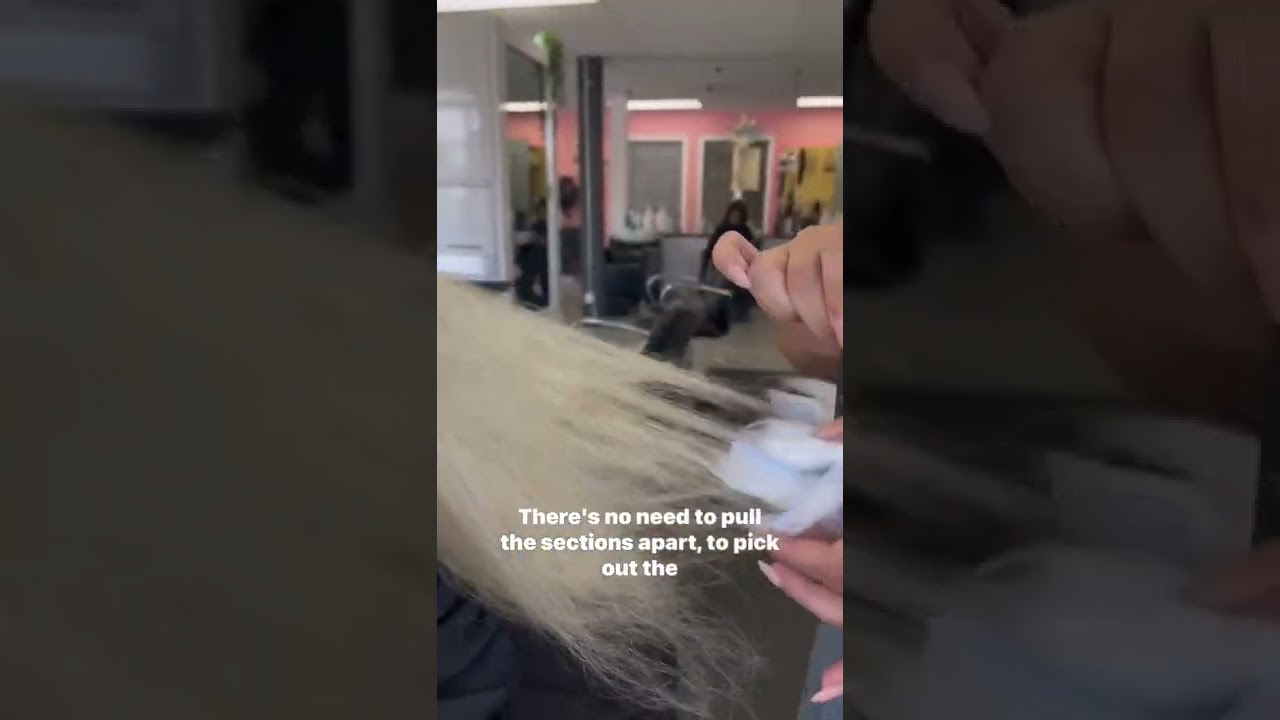 Blonding Bleach Retouch Hair Hack HOW TO REMOVE COTTON FROM HAIR EASY AND FAST! YouTube