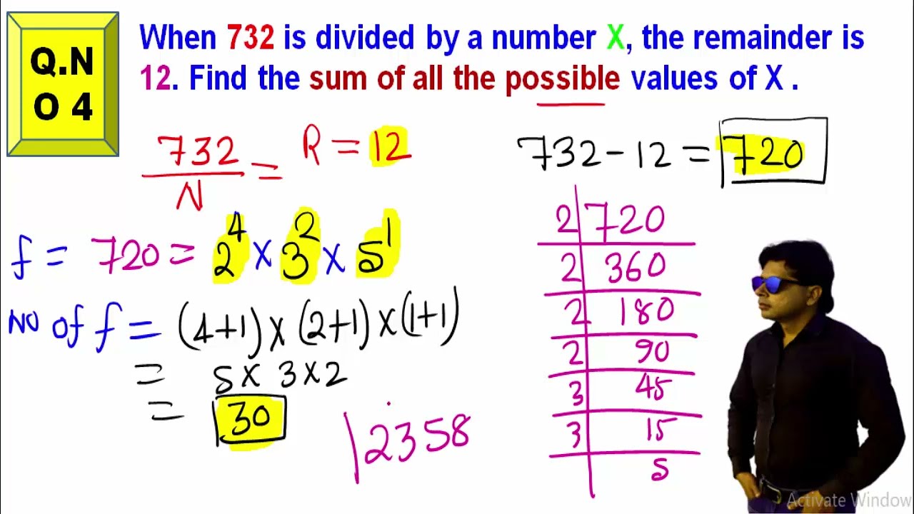 Possible values. How to solve two possible values of x. If the integer m is divided by 6, then the remainder is 5. the remainder if 4m is divided by 6 is. When is divided by x-3, the remainder is equal to 14, find the value of.