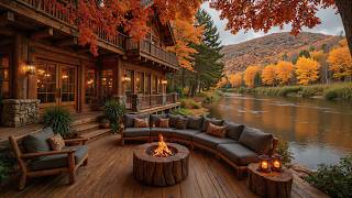 The Perfect Autumn Escape into Nature 🍂🔥 Cozy Piano Music, Firepit & Peaceful River Sounds screenshot 5