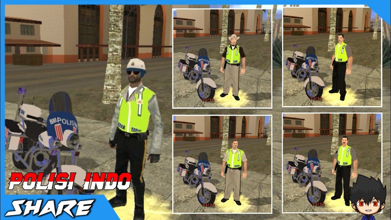 Mod Skin Polisi IndonesiaGTA SA Android YouTube
