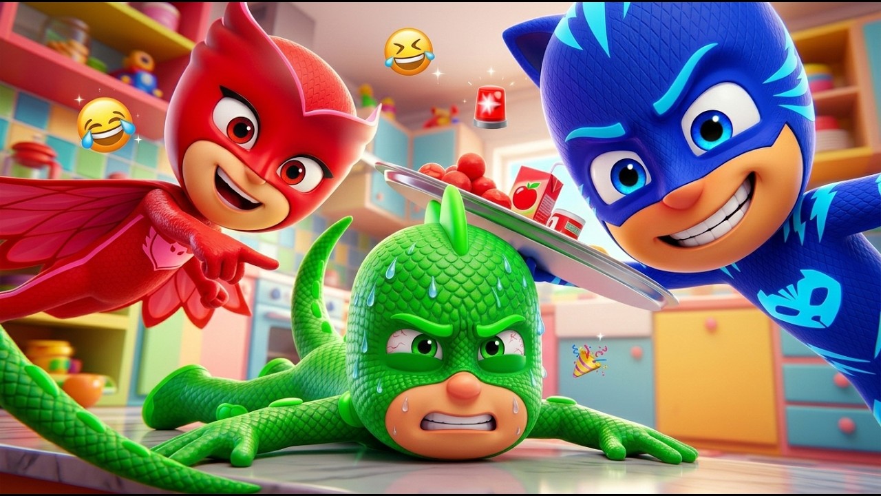 Owlette and Catboy Bullying Gekko in the Kitchen 🍳 | PJ Masks Cartoon ...