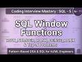 CIM 11 SQL Window Functions ROW NUMBER, RANK, DENSE RANK & Top N Problems SQL L5