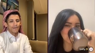 سعود بن خميس مع بنت مواليد السعوديه عايشه في مصر تضحك علي الصوت وفي الاخير صدمها ?