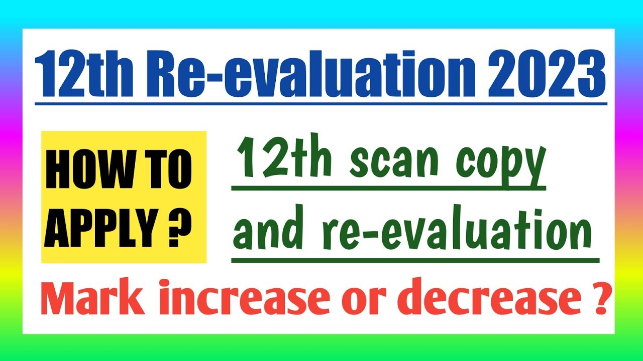 Recorrection 12th reevaluation 2023 How to apply 12th recorrection scan copy 2023 ...