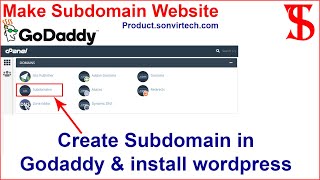 How to create a Godaddy subdomain in Godaddy Cpanel & install WordPress with Cloudflare || Hindi