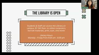 Library Orientation Webinar 9.12.23