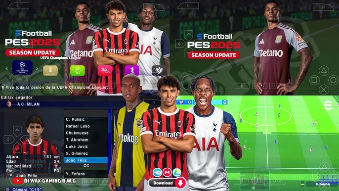 eFootball PES 2025 PPSSPP ORIGINAL ISO DOWNLOAD | PES 2025 PSP FULL KITS 25 & TRANSFERS 4K GRAPHICS - YouTube