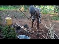 African village life//Warming water for outdoor bathing in my African home