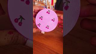 ഒരു cute pocket mirror ആയാലോ?🍒😍#cute #craft #simplecraft