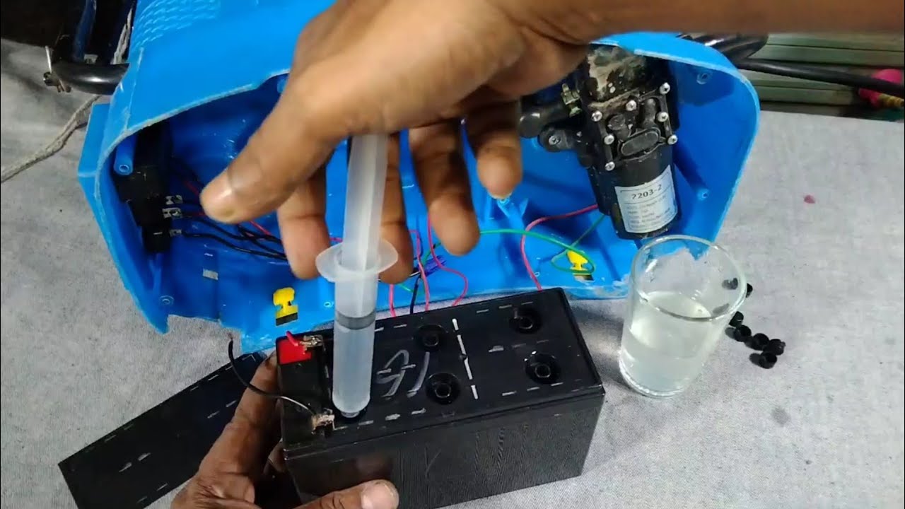 স্প্রে মেশিন ব্যাটারি মেরামত spray machine battery repair