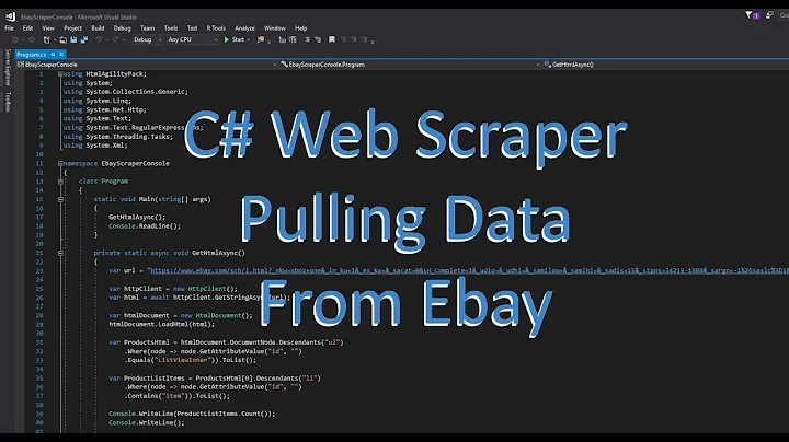 C# Web Scraper To Parse Html From Ebay