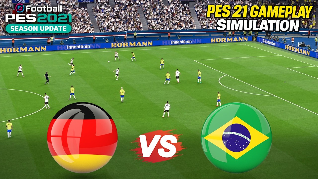 GERMANY vs BRAZIL - Football Video Game Simulation Match | eFootball PES 2021 Gameplay