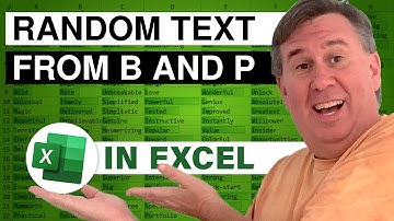 Excel - How to Generate Random Combination Of PBPBBP - Episode 2448