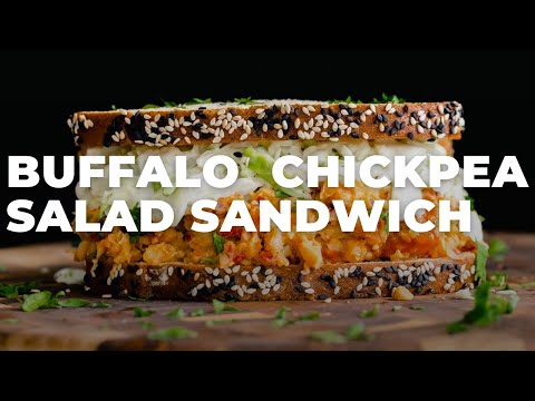 BUFFALO CHICKPEA SALAD SANDWICH | Vegan Richa Recipes