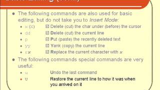 VTC Player   Unix Shell Fundamentals, Basic Editing Pt 3