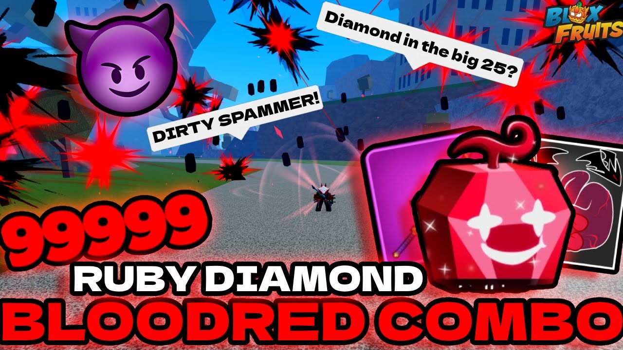 Ruby Diamond Bloodred Build Is Just Too Powerful in PVP | Blox Fruits