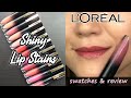 *NEW* L'Oreal Signature Brilliant SHINY Lip Stains // LIP SWATCHES & REVIEW