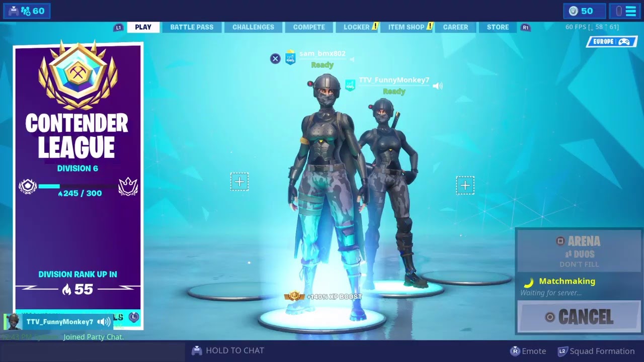 Duo arena FT FunnyMonkry7 // pro controller // fornite battle royale (0