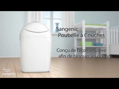 Poubelle à couches Sangenic TWIST & CLICK Blanc + 1 recharge