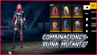 MEJORES COMBINACIONES PAQUETE RUINA MUTANTE *free fire*