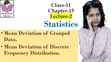 Part-2 | Statistics | Mean Deviation of Discrete Frequency Distribution | CBSE Class 11 Mathematics