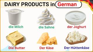 Dairy Products in German | German Vocabulary Full Course Free | Learn German Online