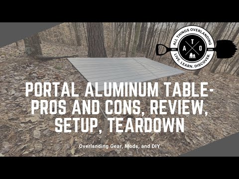 Portal Aluminum Camping Table Review (Overlanding Gear, Adjustable Legs, Compact, Redcamp, Coleman)