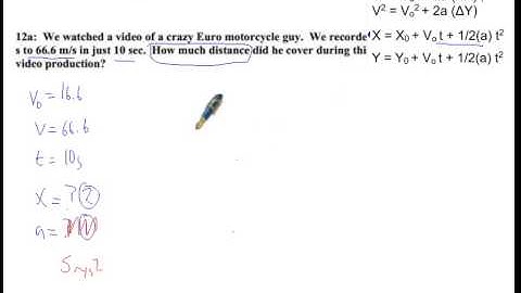 Topic 12: Kinematic Equation Problems w two steps