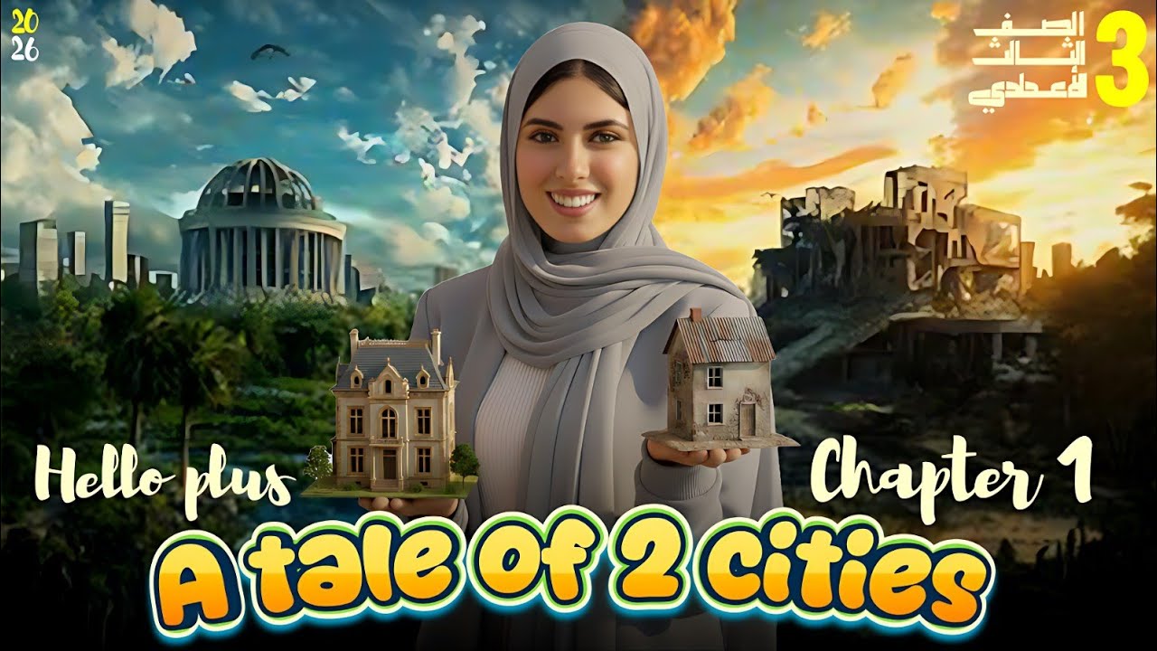 هالو بلس| تالته اعدادى | 2026 | قصة الفصل الاول | الترم التانى | Atale of two cities chapter 1