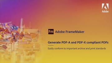 Generate PDF-A and PDF-X compliant PDFs in Adobe FrameMaker