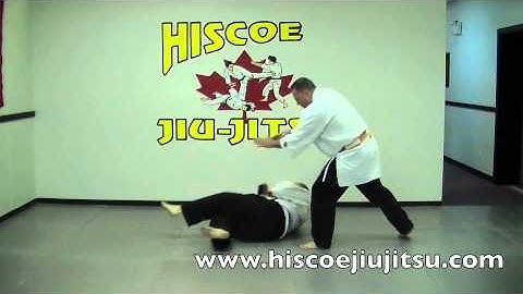 Self Defense Technique - How to escape a bear hug under the arms rear held low - Hiscoe Jiu-Jitsu
