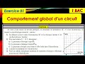 Exercice 01 comportement global d'un circuit pour 1BAC EX et SM