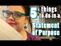 5 Things to Do in a Statement of Purpose for PhD/Grad School | PhD SOP + an example (mine!)
