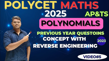 Polycet exam 2025 Maths Polynomials previous year questions with concept #maths #polytechnic