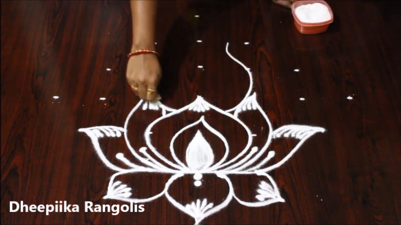 simple rangoli 7x4 dot kolasam rangoli friday kolam easy muggulu varalakshmi vratham muggulu youtube simple rangoli best rangoli design simple
