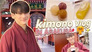asakusa vlog | first kimono, japanese sweets & sensouji temple