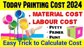 Today Painting Cost for home 2024 | painting material and labour cost calculation | painting cost screenshot 4