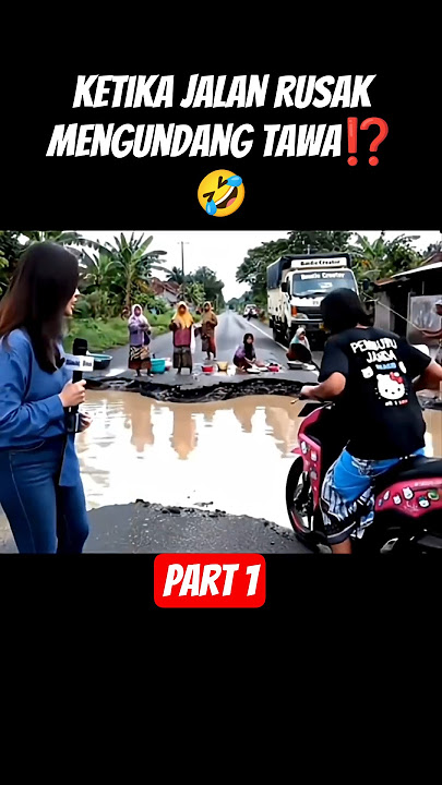 ketika jalan rusak mengundang tawa⁉️🤣 #ai #komediai #komediabsurd #jalanrusak #shorts
