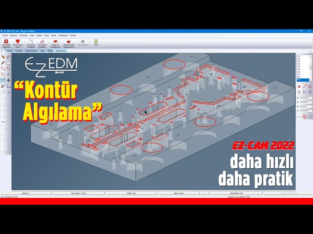 EZ-CAM 2022 Yenilikler v29 - EDM - Kontür Algılama Özelliği - Cnc Tel Erezyon - Türkçe EDM Programı