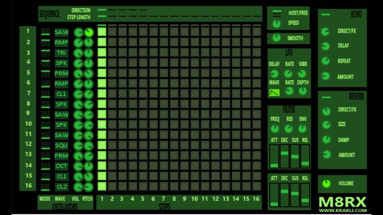 Krakli M8RX Wave Sequencing Synth - YouTube