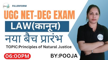 06:00 PM-UGC NET/SET Law Class | UGC NET Dec 2023 | NET Law Free Class | Law NET Class