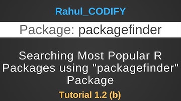 Searching R Packages using "packagefinder" Package [R Data Science Tutorial 1.2 (b)]