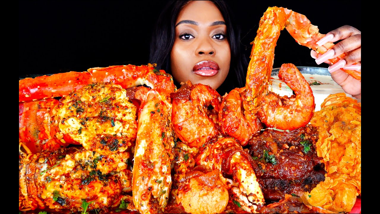KING CRAB SEAFOOD BOIL MUKBANG | SEAFOOD | MUKBANG | DESHELLED | SEAFOOD BOIL MUKBANG | ASMR EATING