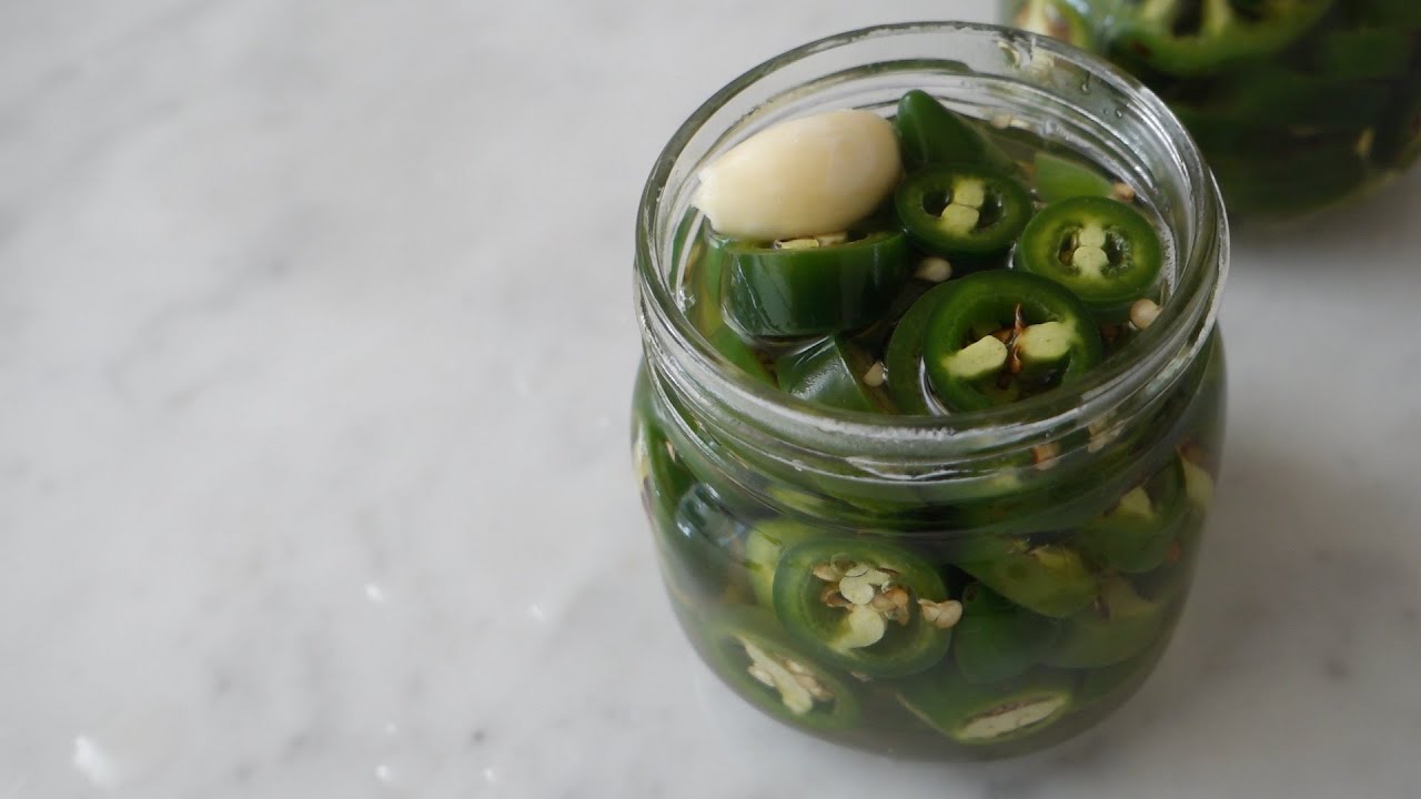 Picklad jalapeño - lägg in tacotillbehöret själv
