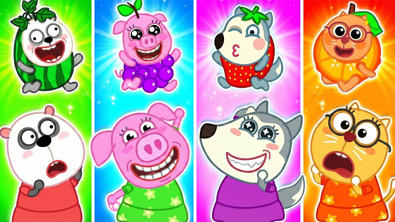 Откуда берутся дети? Из фруктов! | Смешные моменты с Волфу | Wolfoo Russian